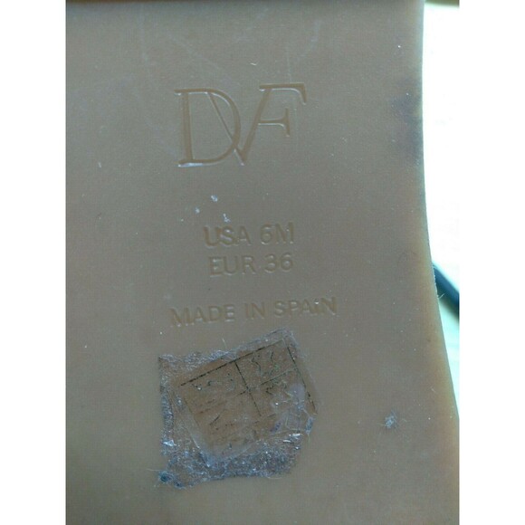 Diane Von Furstenberg Gray Suede Lace Up Sandals Size 6M EUC - Picture 7 of 7